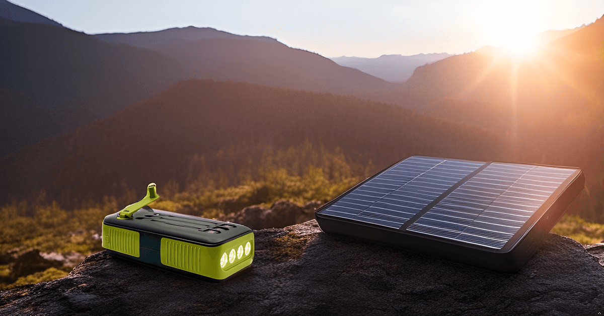 PECUWE 63200mAh Solar Power Bank, Army Green, Large Capacity, 4 LED Flashlights, Hand Crank Charger, Built-in 3 Cables, USB C, for Indoor/Outdoor Activities